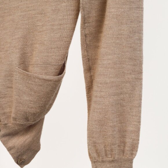 Marni Oatmeal Brown Cashmere V-Neck Cardigan - Picture 6 of 9